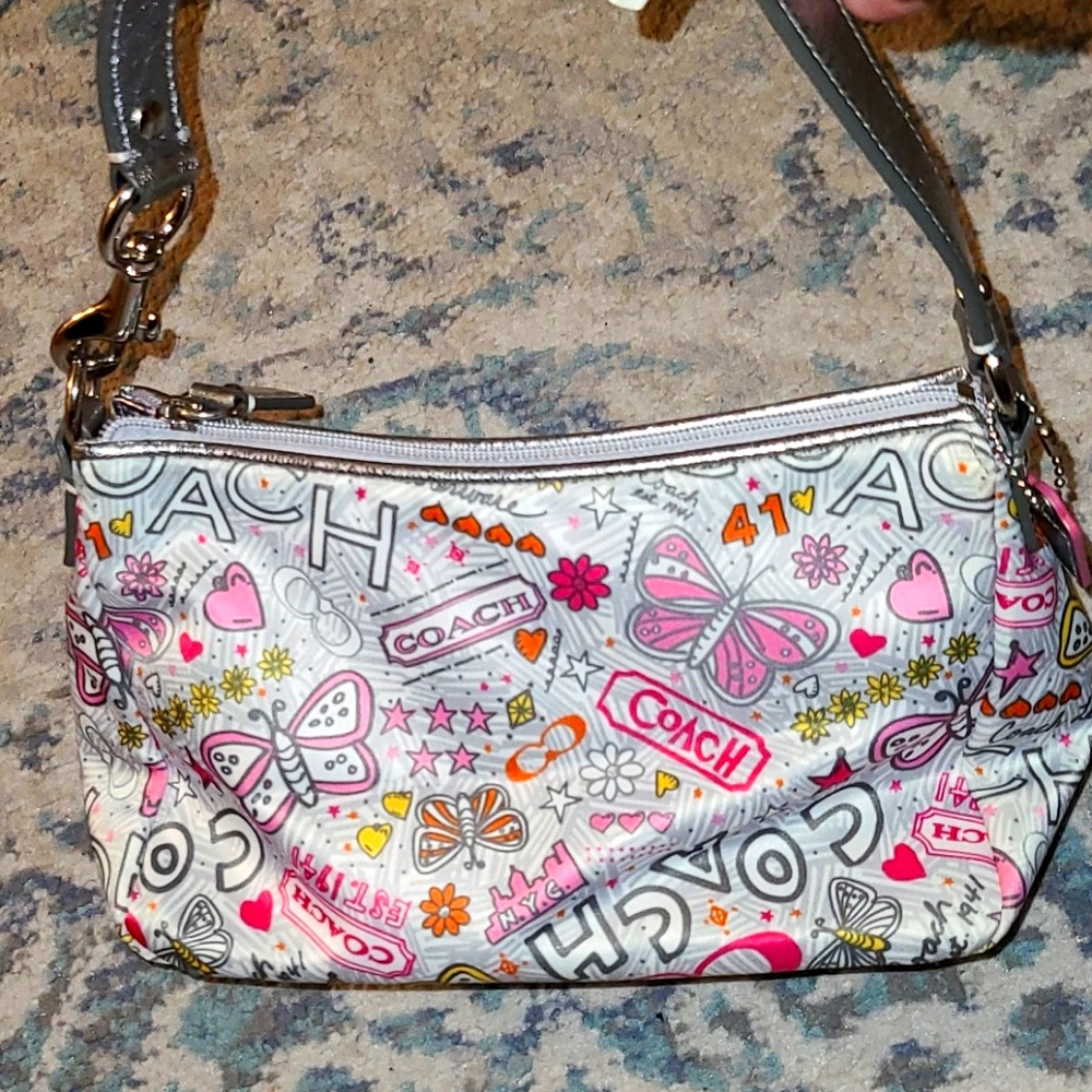 Coach Poppy Print Mini Purse